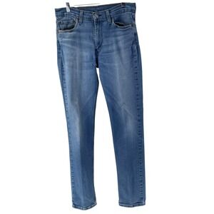 Levi Strauss 511 Mens Jeans W33 L34 Blue Light Wash Slim Fit Denim Pants